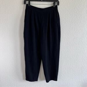 St. John Basics Black Knit Stretch Pull On High Rise Pants